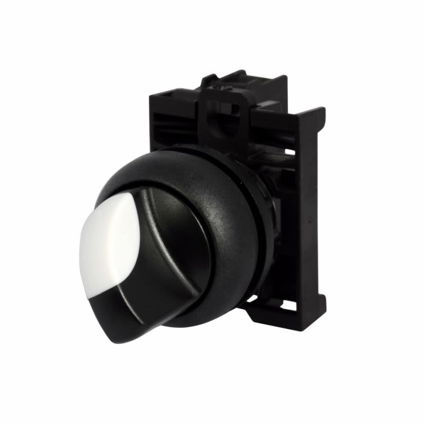 EATON Cutler-Hammer Series M22S-WKV-K10 M22 Non-Illuminated Selector Switch, 22.5 mm, 1NO Contact, Black