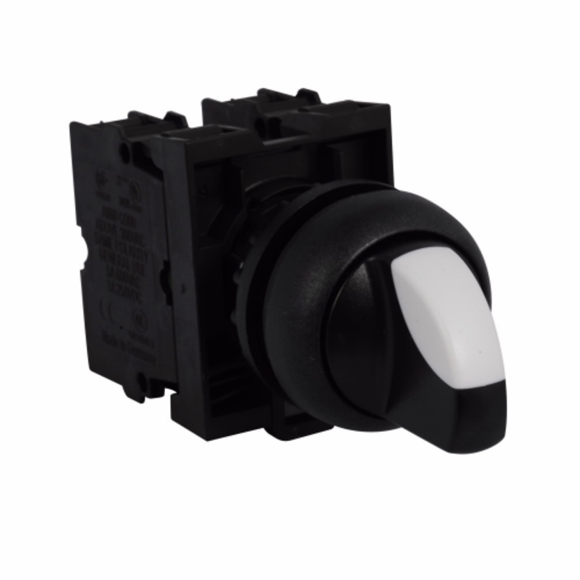 EATON Cutler-Hammer Series M22S-WRK3-K20 M22 Non-Illuminated Selector Switch, 22.5 mm, 2NO Contact, Black