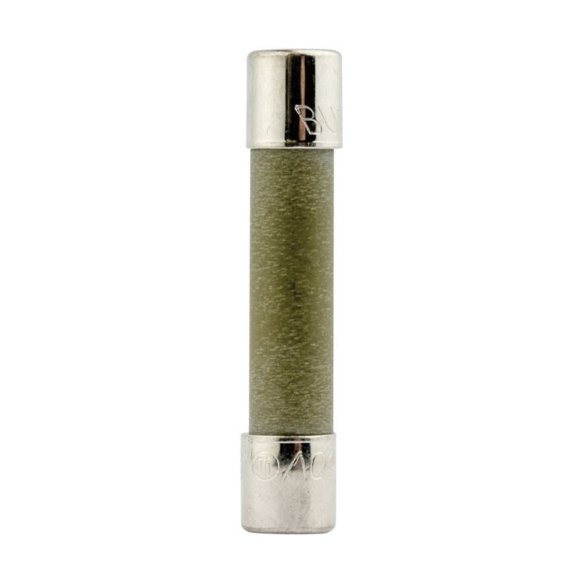 Bussmann MDA-1-R Small Dimension Time Delay Fuse With Nickel Plated Brass End Caps, 1 A, 250 V AC, 35 A/10 kA Interrupt, Cylindrical Body