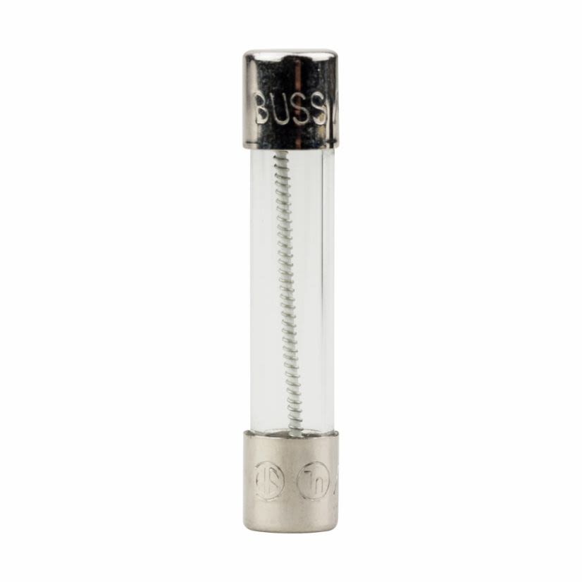 Bussmann MDL-1-6/10-R Time Delay Fuse With Nickel Plated Brass End Caps, 1 to 6/10 A, 250 V AC, 35 A/10 kA Interrupt, Cylindrical Body