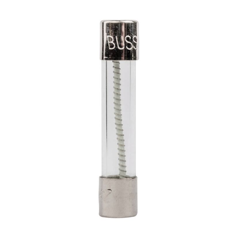 EATON Bussmann Series MDL-2-R Time Delay Fuse With Nickel Plated Brass End Caps, 2 A, 250 VAC, 100 A/10 kA Interrupt, Cylindrical Body