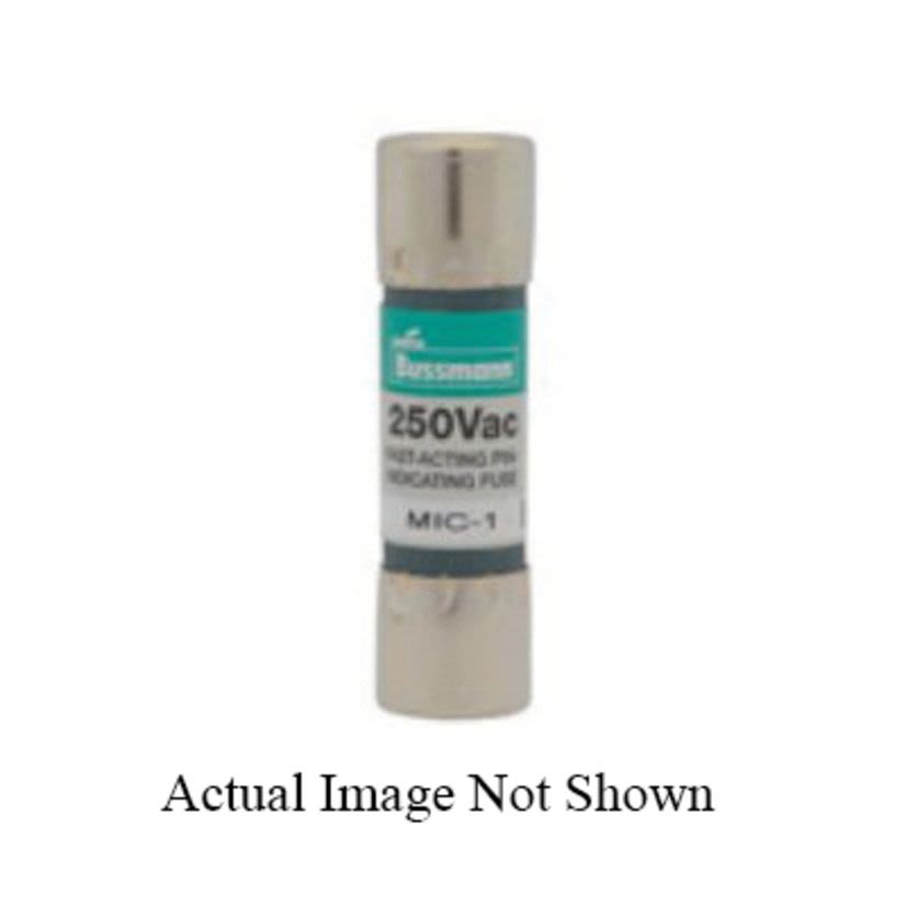 Bussmann MIC-5 Fast Acting Midget Fuse, 5 A, 250 V AC, 200 A Interrupt, Class: Supplemental, Cartridge Body