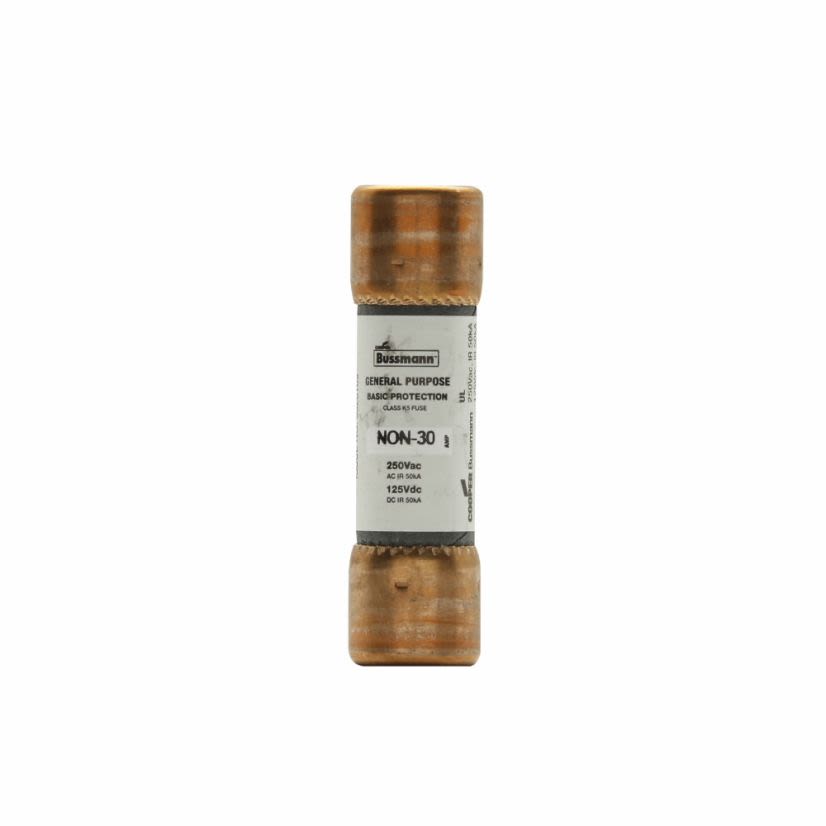 EATON Bussmann Series NON-20 Non-Current Limiting One Time Fuse, 20 A, 250 VAC, 125 VDC, 50 kA Interrupt, Class: H/K5, Cylindrical Body