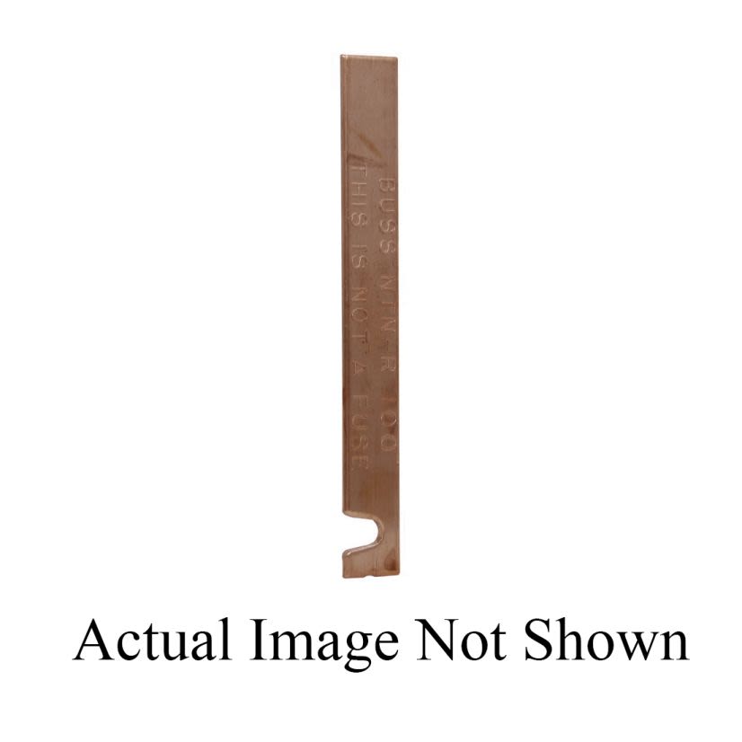 EATON Bussmann Series NTN-R-100 Neutral Dummy Fuse, 70 to 100 A, 250 VAC, Class: H/R, Cartridge Body