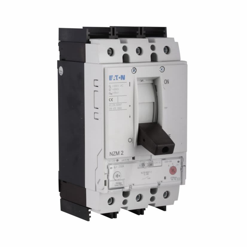 Eaton NZMB2-A63-NA NZM Type NZM2 Molded Case Circuit Breaker, 690 VAC, 63 A, 25 kA Interrupt, 3 Poles, Thermal Magnetic Trip