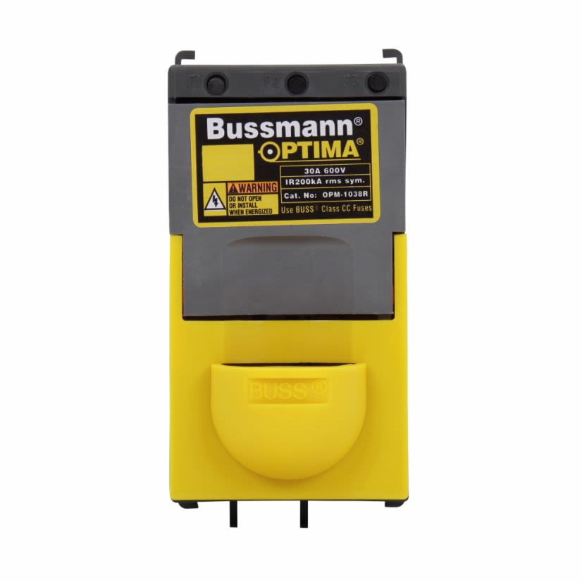 Bussmann OPTIMA OPM-1038C Overcurrent Protection Fuse Holder Module With Communication, 600/660 V, 30/32 A, 3 Poles, Midget Fuse, 18 to 8 AWG, 18 to 10 AWG Wire