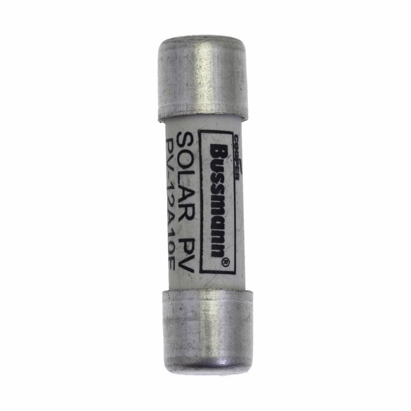 EATON Bussmann Series PV-12A10F PV-A10 Photovoltaic Fuse, 12 A, 1000 VDC, 50 kA Interrupt, Class: gPV/UL PV, Cylindrical Body