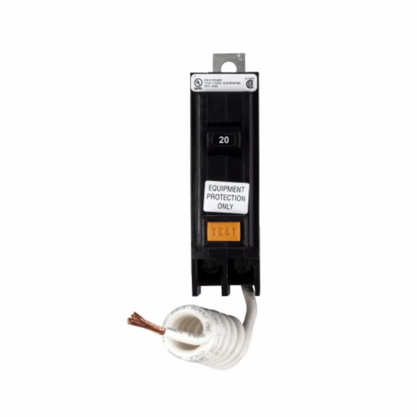 EATON Cutler-Hammer Series QuickLag® QBGFEP1020 Type QBGFEP Ground Fault Circuit Breaker, 120 VAC, 20 A, 10 kA Interrupt, 1 Pole, Non-Interchangeable Thermal Magnetic Trip