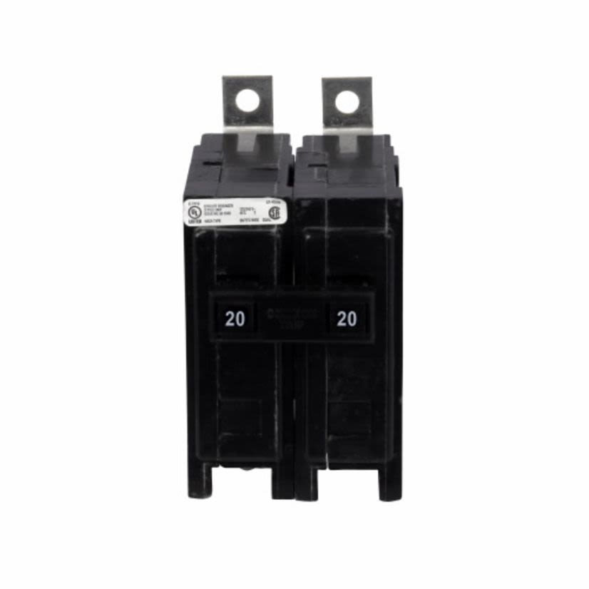 EATON Cutler-Hammer Series QuickLag® QBHW2020 Type QBHW Miniature Circuit Breaker, 120/240 VAC, 20 A, 22 kA Interrupt, 2 Poles, Non-Interchangeable/Thermal Magnetic Trip