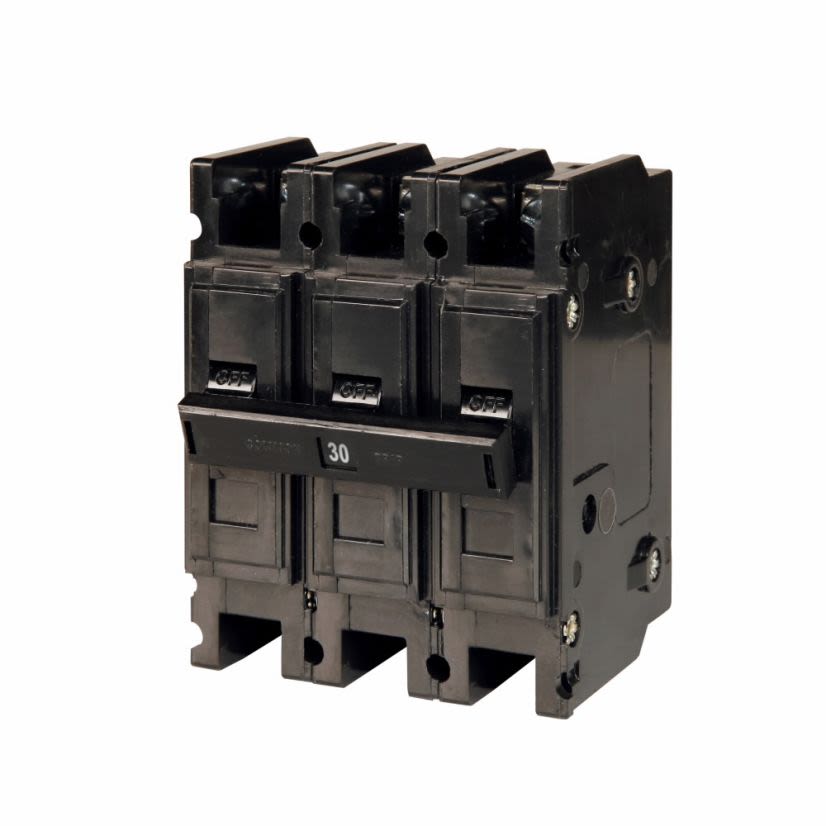 EATON Cutler-Hammer Series QuickLag® QC3030HT Type QC Miniature Circuit Breaker, 240 VAC, 30 A, 10 kA Interrupt, 3 Poles