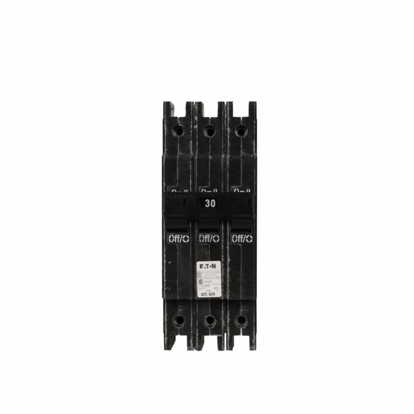 EATON Cutler-Hammer Series QCF3015H Quicklag Type QCF Miniature Circuit Breaker, 240 VAC, 15 A, 10 kA Interrupt, 3 Poles, Non-Interchangeable Trip
