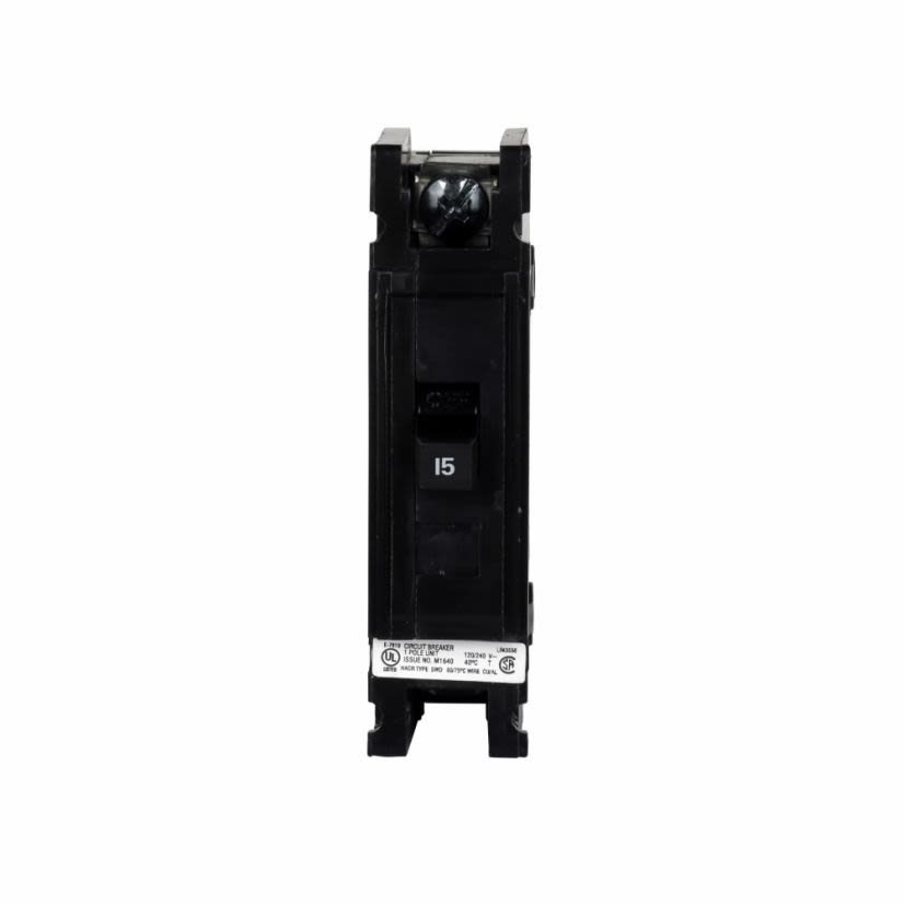 EATON Cutler-Hammer Series QuickLag® QCHW1015 Type QCHW Miniature Circuit Breaker, 120/240 VAC, 15 A, 22 kA Interrupt, 1 Poles, Non-Interchangeable Thermal Magnetic Trip