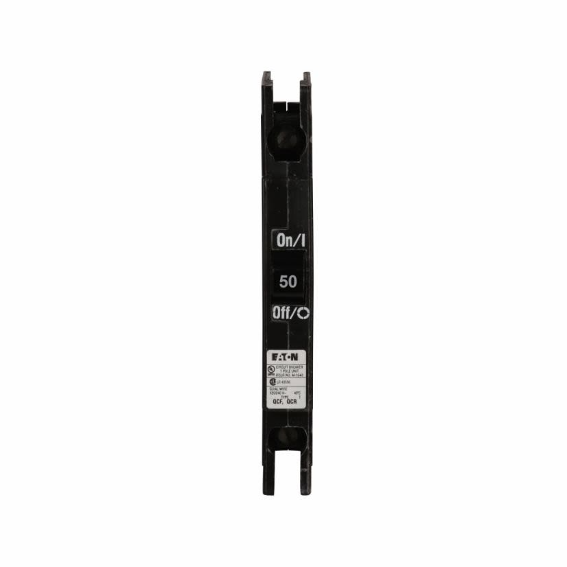 EATON Cutler-Hammer Series QuickLag® QCR1050 Type QCR Miniature Circuit Breaker, 120/240 VAC, 50 A, 10 kA Interrupt, 1 Poles, Non-Interchangeable Thermal Magnetic Trip