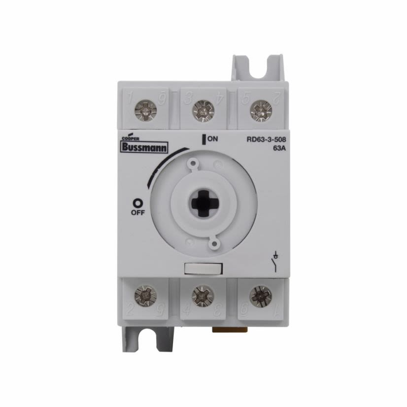 EATON Bussmann Edison RD63-3-508 Non-Fused Disconnect Switch, 600 V AC, 63 A, 40 hp, 3 Poles