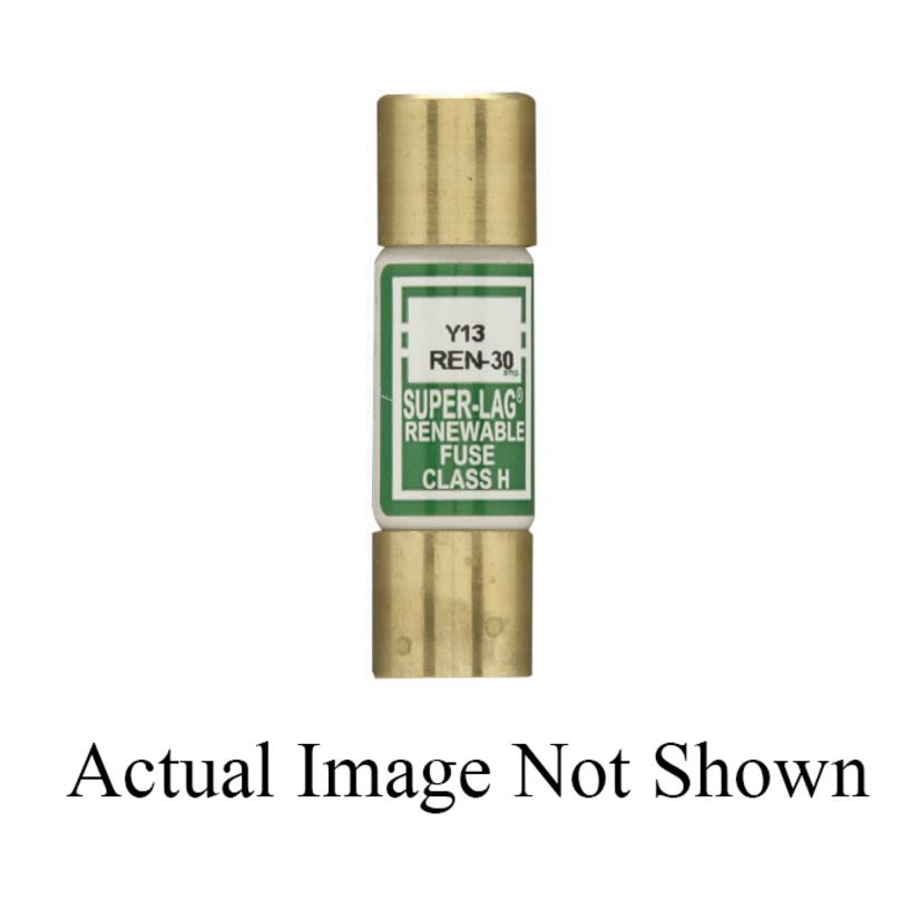 EATON Bussmann Series Super-Lag REN-20 Non-Current Limiting Non-Indicating Time Lag Renewable Fuse, 20 A, 250 VAC, 10 kA Interrupt, Class: H, Cartridge Body