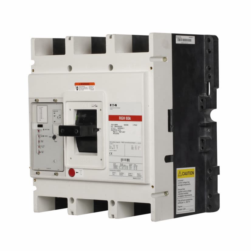 EATON Cutler-Hammer Series RGH316033E Type RGH Molded Case Circuit Breaker, 600 VAC, 1600 A, 65/125 kA Interrupt, 3 Poles, 310 Electronic LS Trip