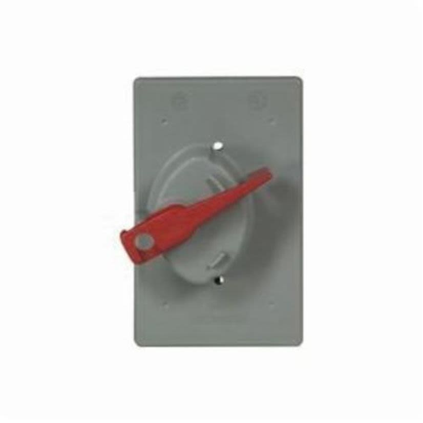 EATON S2983 Non-Metallic Weatherproof Device Box Cover, 2.95 in W x 1.56 in D, Switch Cover, Tough Plastic