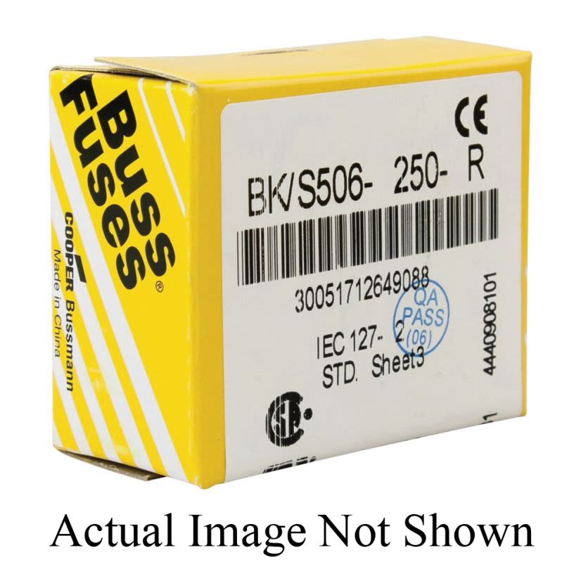 Bussmann S500-4-R Fast Acting Fuse, 4 A, 250 V AC, 40 A Interrupt, Cylindrical Body