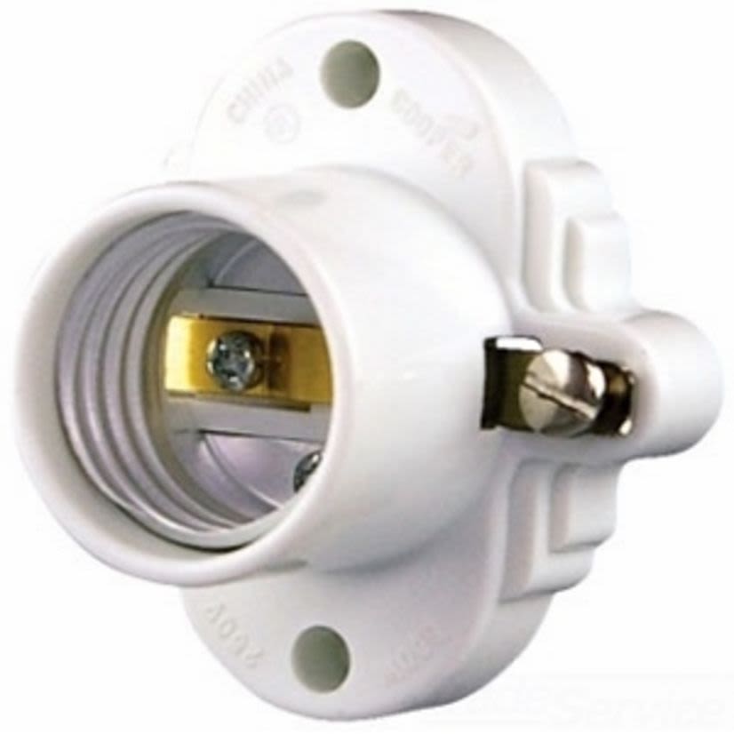 EATON Arrow Hart® S752W-SP Cleat Socket With Keyless Switch, 660 W, 250 VAC, Medium