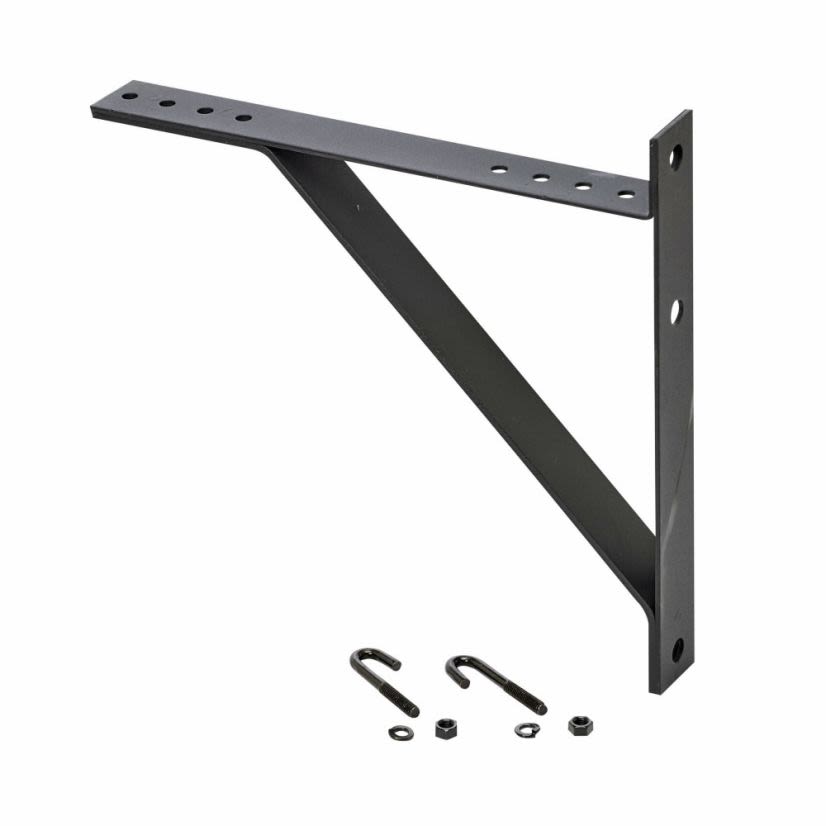EATON B-Line Series SB21318KFB Triangular Runway Wall Support Kit, For Use With 6, 9 and 12 in Cable Runways, 19-1/8 in H x 19-7/8 in W, Steel, Flat Black