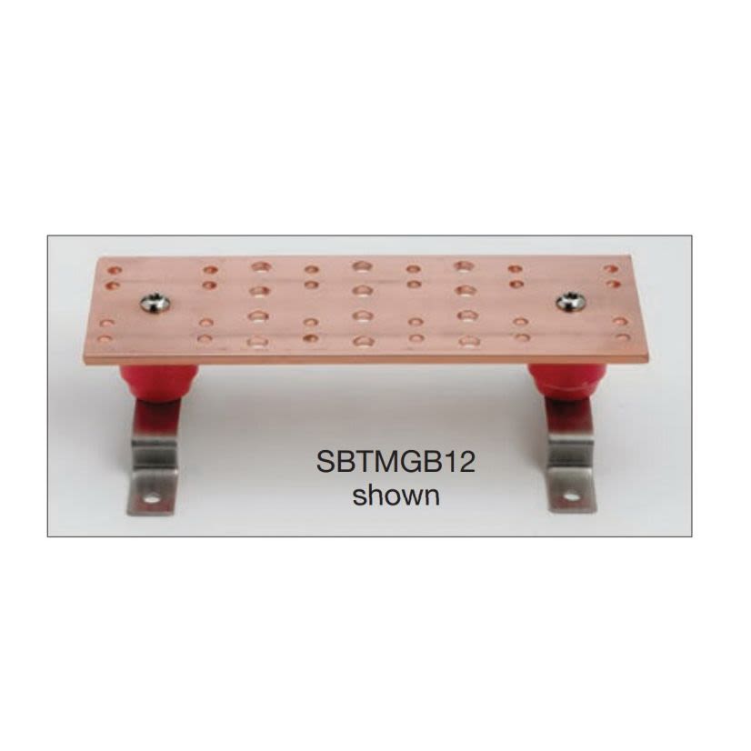 EATON B-Line Series SBTMGB12 Grounding Bar Assembly, 12 in L, For Use With Telecommunication and Low Voltage System, Copper