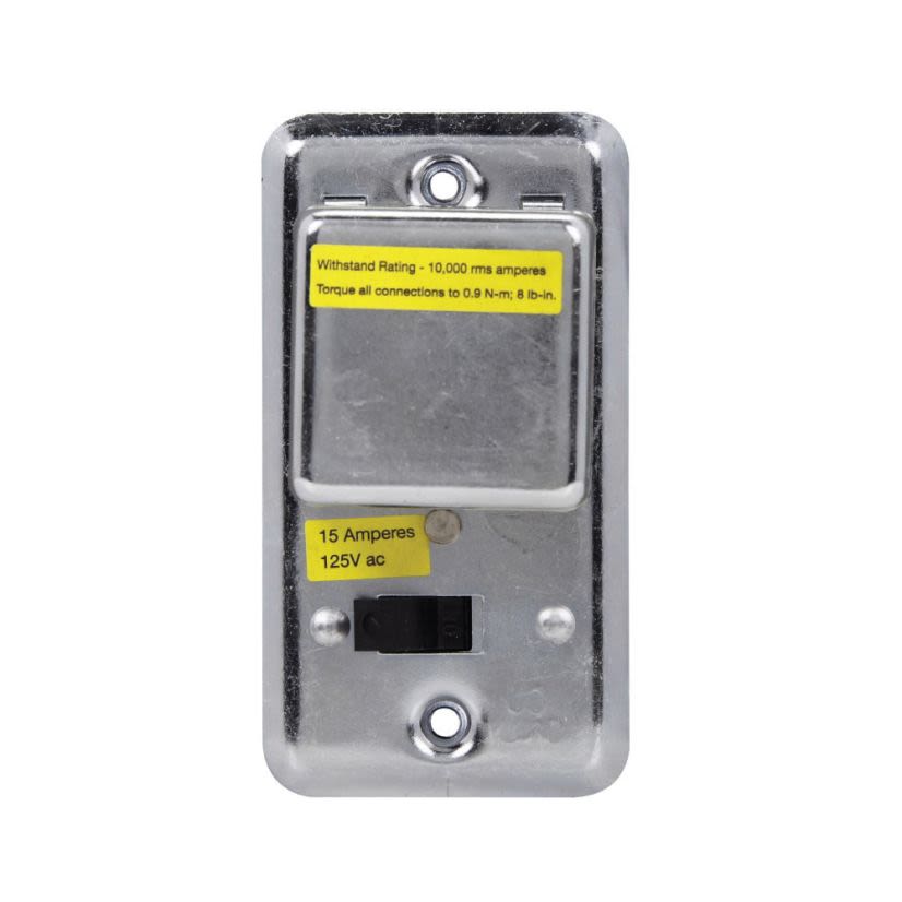 EATON Bussmann Series SSU Handy Box Cover Unit With Switch Control, For Use With Plug Fuse, 125 VAC, 15 A, 1/2 hp Motor, Steel