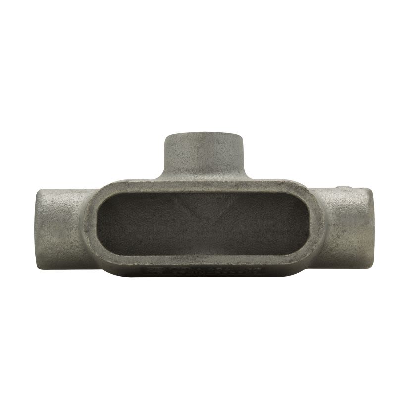 EATON Crouse-Hinds series T17 Condulet Form 7 conduit outlet body, Feraloy iron alloy, T shape, 1/2 Inch, Rigid