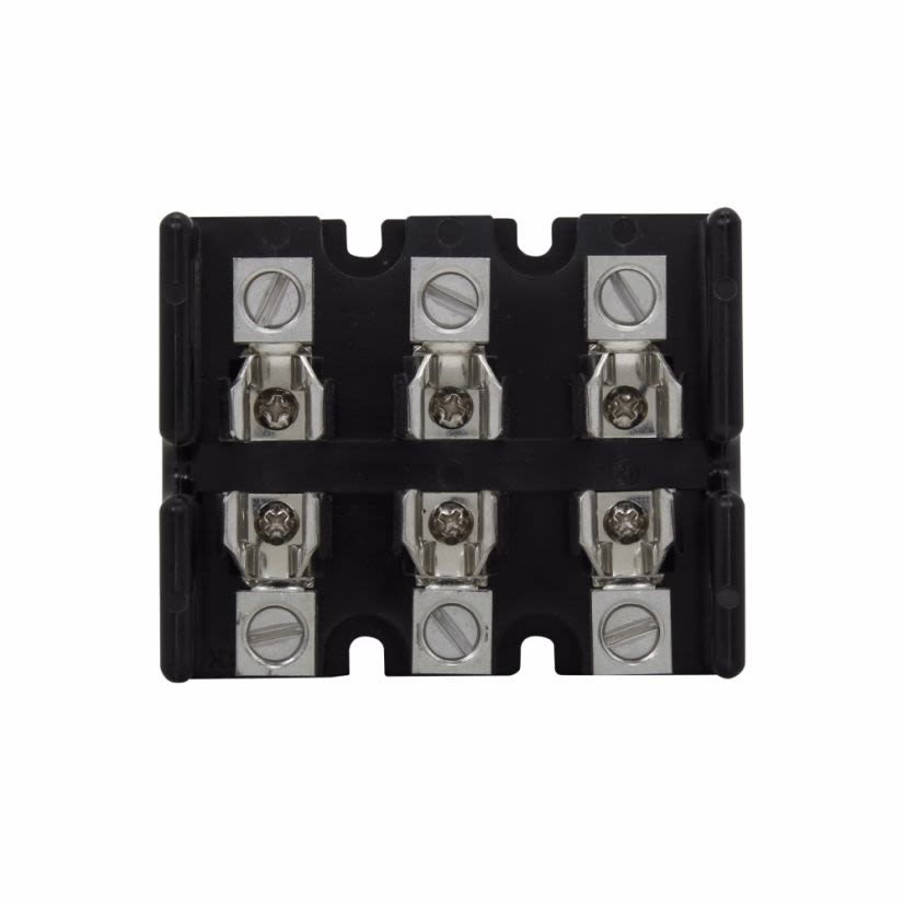 EATON Bussmann Series T30060-3CR Open Style Fuse Block, 300 VAC/VDC, 31 to 60 A, T Class, 14 to 2 AWG Wire, 3 Poles