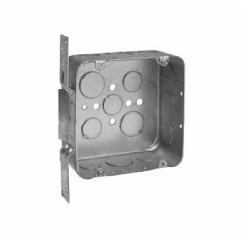 Crouse-Hinds TP557 TP Drawn Outlet Box, Steel, 42 cu-in Capacity, (14) Knockouts, 4-11/16 in H x 4-11/16 in W x 2-1/8 in D