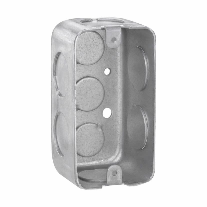 EATON Crouse-Hinds series TP594 Utility Box, (3) 1/2 Inch, 1-7/8 Inch, Steel, (8) 1/2 Inch, 13.0 cubic inch capacity