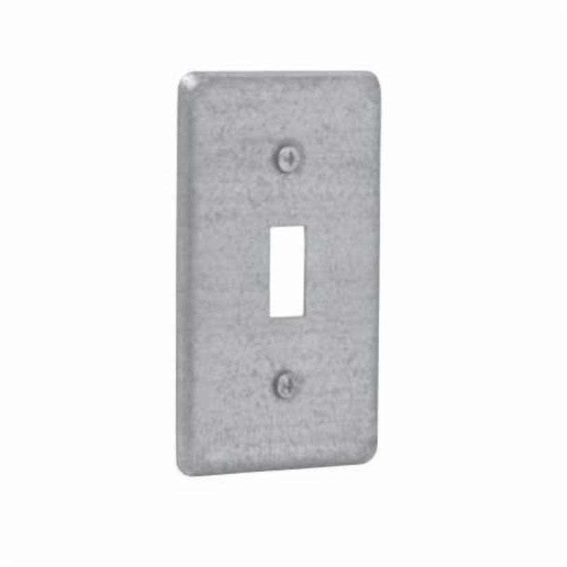 EATON Crouse-Hinds series Thepitt® TP618 Utility Electric Box Cover, 4 Inch L x 2-1/8 Inch W, Steel