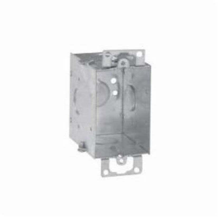 EATON Crouse-Hinds series Thepitt® TP676 Welded Switch Outlet Box, Steel, 14 cu-in Capacity, 1 Gangs, 5 Knockouts, 3 in H x 2 in W x 2-3/4 in D