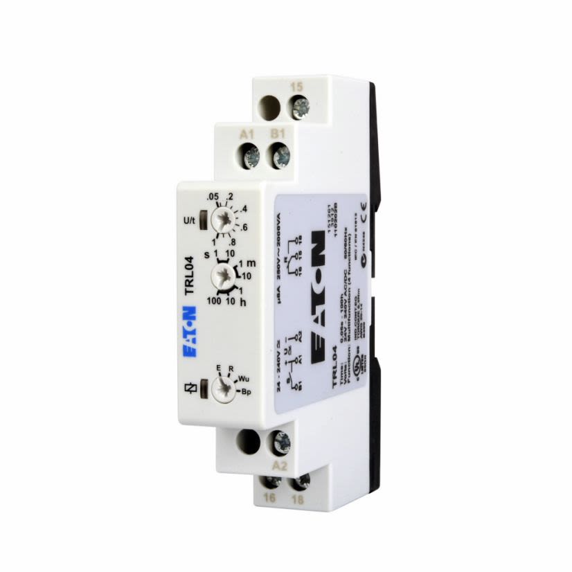 EATON Cutler-Hammer Series TRL04 TR Series 4-Function Compact Universal Timing Relay, 0.05 s to 100 hr Setting, 24 to 240 VAC/VDC, SPDT Contact, 1 Poles