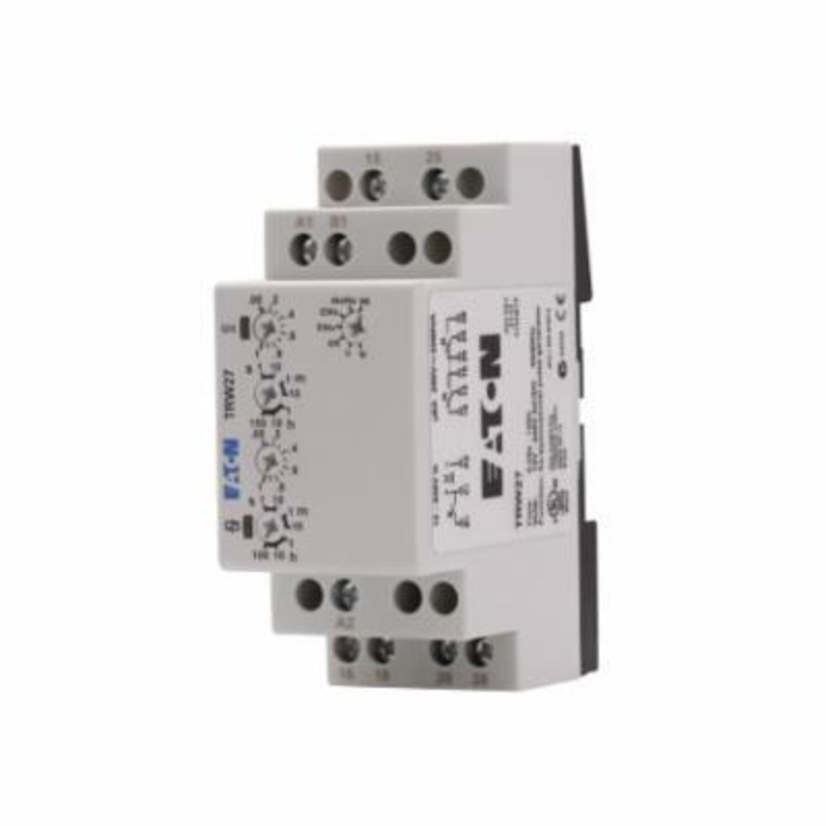 EATON Cutler-Hammer Series TRW27 TR Series 4-Function Compact Universal Timing Relay, 0.05 s to 100 hr Setting, 12 to 240 VAC/VDC, DPDT Contact, 2 Poles