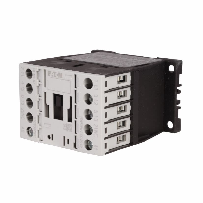 EATON XTCE015B10A Full Voltage Non-Reversing IEC Contactor, 110/120 V AC V Coil, 15 A, 1NO Contact, 3 Poles