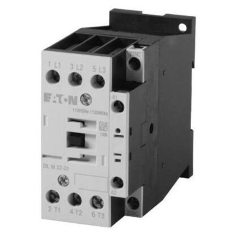 EATON XTCE018C10B Full Voltage Non-Reversing IEC Contactor, 220 to 240 V AC V Coil, 18 A, 1NO Contact, 3 Poles