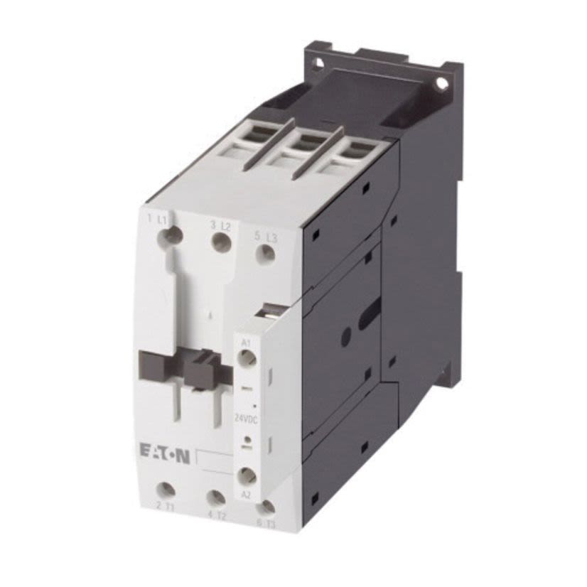 EATON XTCE065D00TD D-Frame Full Voltage Non-Reversing IEC Contactor, 24 to 27 V DC V Coil, 65 A, 3 Poles