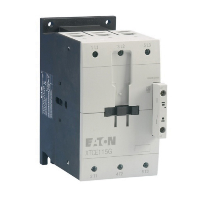 EATON Cutler-Hammer Series XTCE250L22A L-Frame Full Voltage Non-Reversing IEC Contactor, 110 VDC at 40 Hz, 250 VDC at 60 Hz V Coil, 250 A, 2NO-2NC Contact, 3 Poles
