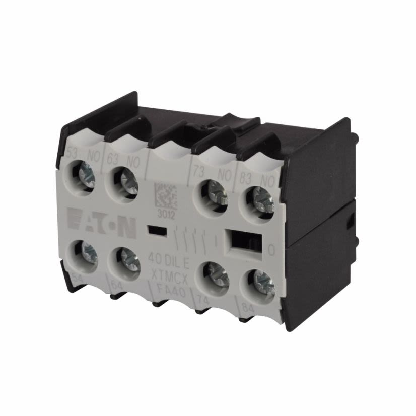 EATON Cutler-Hammer Series XTMCXFA40 4-Pole Type XTMCX Auxiliary Contact, 600 VAC, 10 A, 4 Contacts
