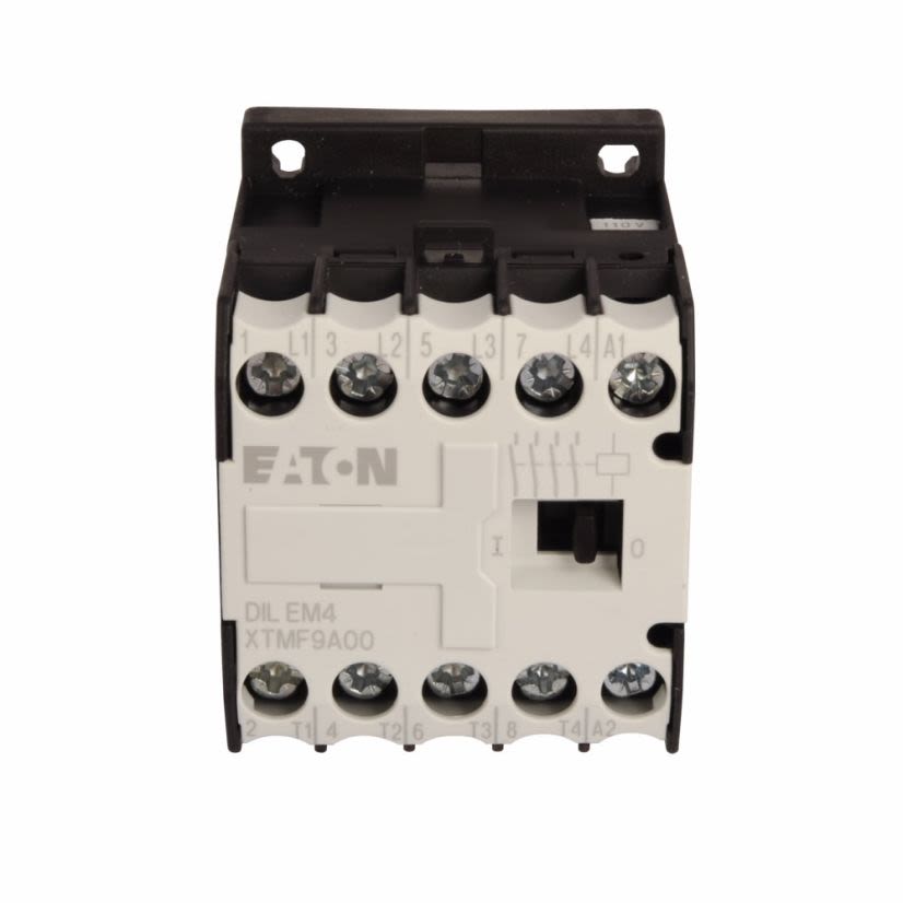 EATON XTMF9A00TD Full Voltage Non-Reversing IEC Miniature Contactor, 24 V DC V Coil, 8.8 A, 4 Poles
