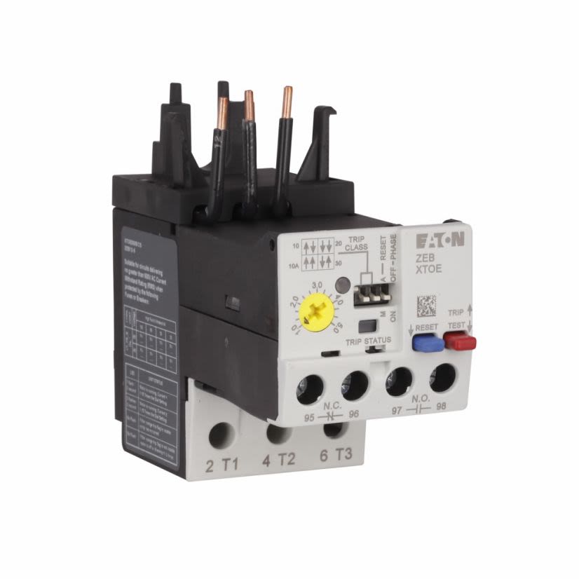 EATON Cutler-Hammer Series XTOE005BCS Class 10/20/30 Electronic Overload Relay, 1 to 5 A, 1NO-1NC Contact Form