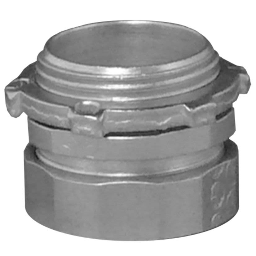 Appleton ETP 7150US Concretetight Non-Insulated Compression Connector, 1-1/2 in Trade, Steel, Zinc Electroplated