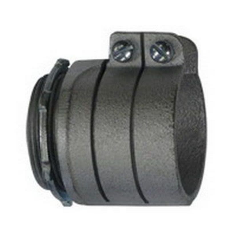 Appleton 7488 Straight Conduit Connector With Locknut, 3 in Trade, 3.03 to 3.56 in Cable Openings, For Use With Armored/FMC Cable, Malleable Iron, Zinc Electroplated