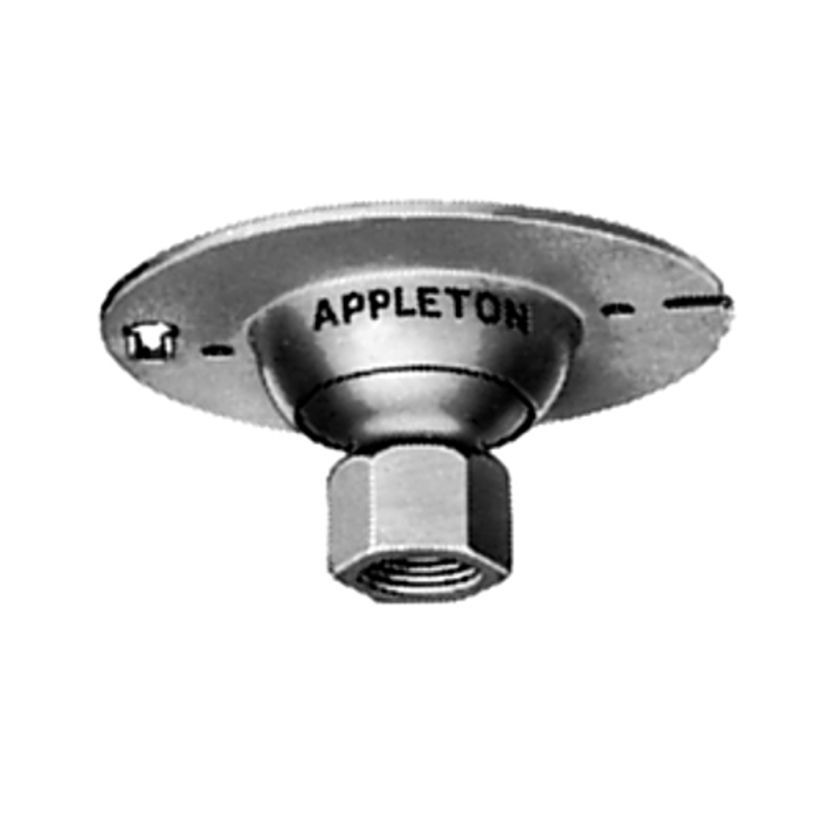 Emerson Electric Appleton® UNILETS™ 8438R Ball Swivel Hanger Cover, 1/2 in, For Use With SHC Flexible Fixture Hanger, Malleable Iron/Steel