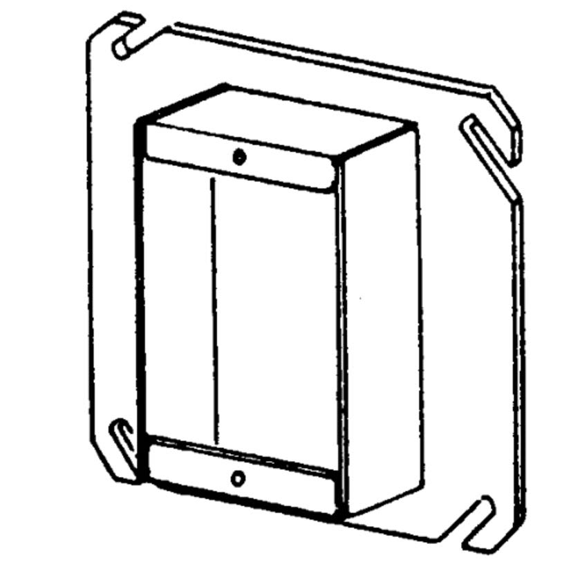 Appleton ETP 846-200 Raised Square Tile Cover, 4 in L x 4 in W x 2 in D, Steel