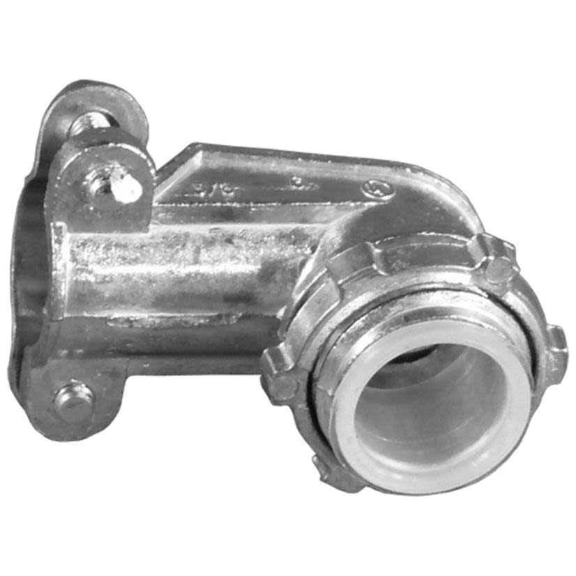 Appleton® NEER™ AC-96 Non-Insulated Conduit Connector With Locknut, 3/4 in Trade, For Use With Armored/FMC/Metal Clad Cable, Die Cast Zinc, Natural/Zinc Plated