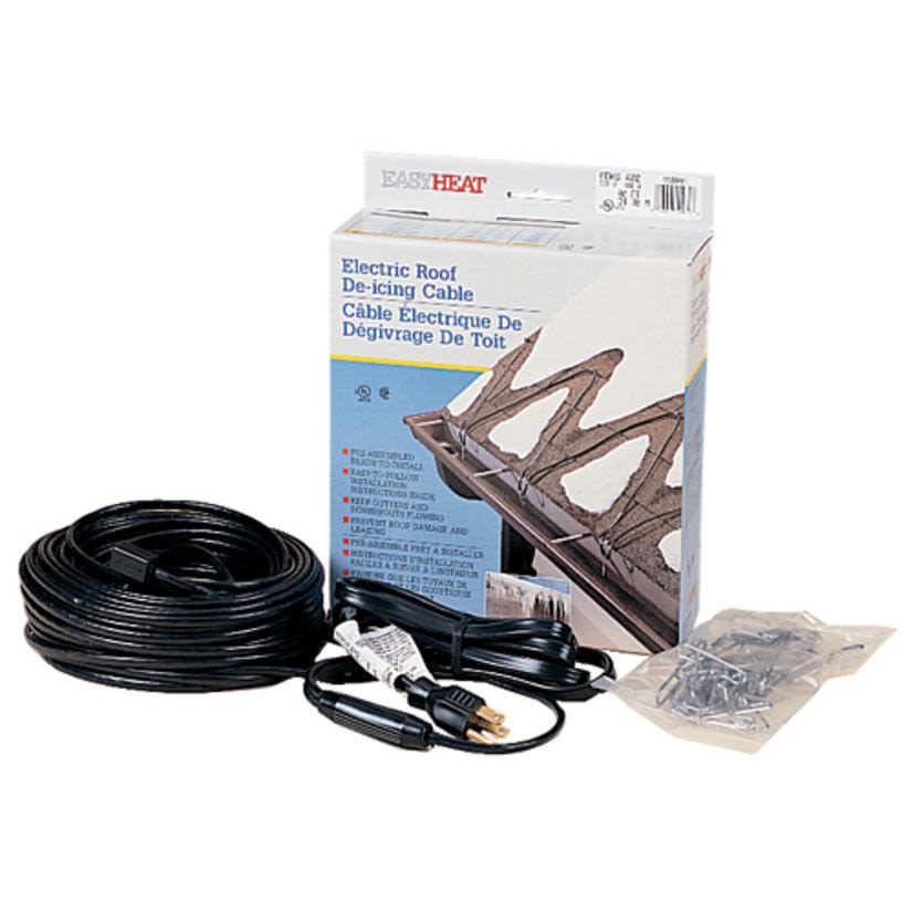 Emerson Electric EasyHeat® ADKS-100 Fixed Resistance Electric Roof De-Icing Cable, 120 VAC