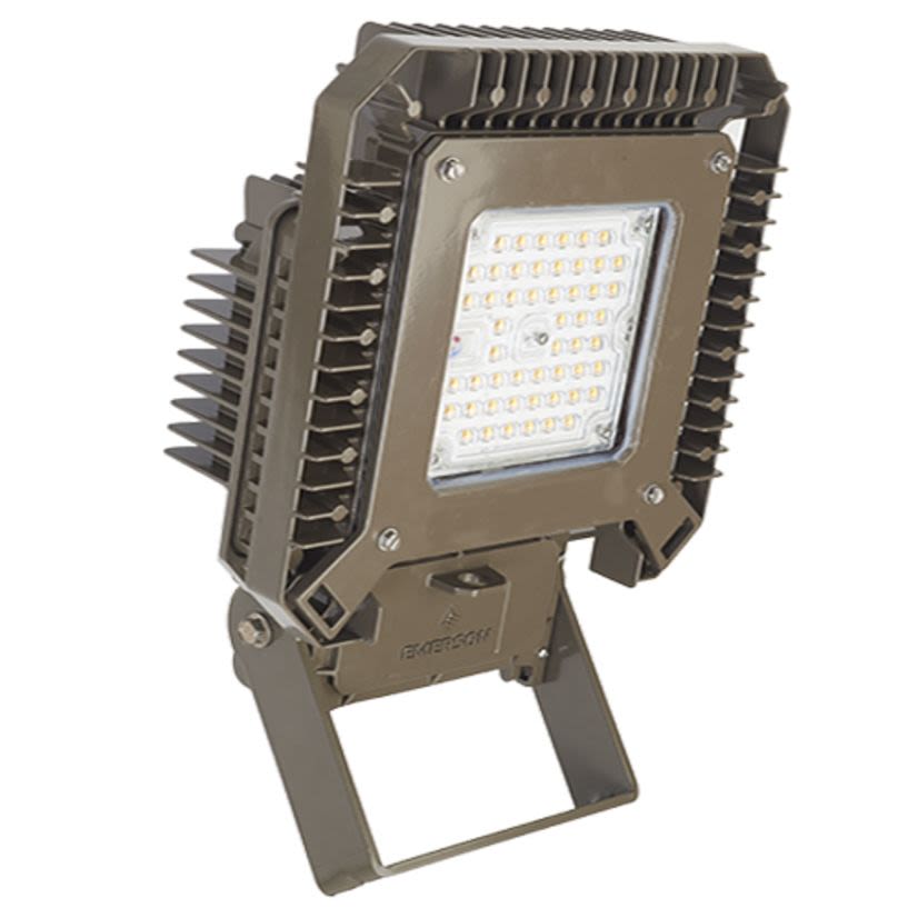Emerson Electric Appleton® Areamaster™ II AMLGL8CG6BU Enclosed Gasketed Floodlight Fixture,) LED Lamp, 150 W Fixture, 120/277 VAC, 170/300 VDC, Architectural Bronze Polyester Coated Housing