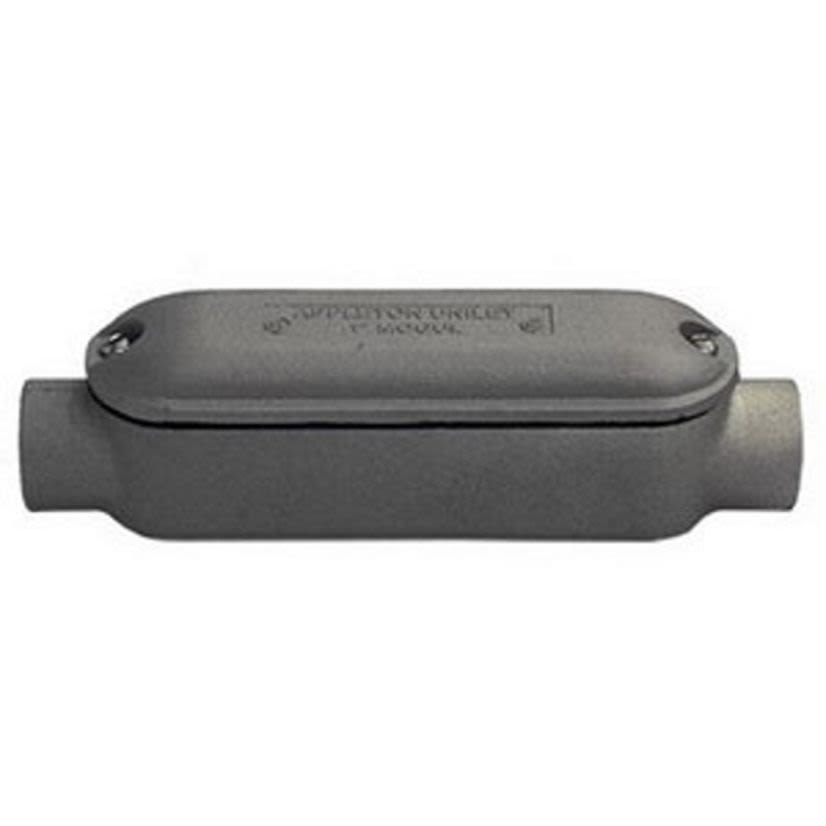 Appleton Mogul UNILETS BC100-M NEC 8x Type-C Conduit Outlet Body With Cover and Gasket, 1 in Hub, 31 cu-in, Malleable Iron, Triple Coated