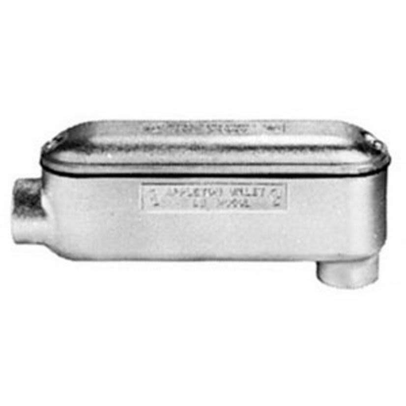 Appleton® Mogul UNILETS™ BLB150-M NEC 6x Type LB Conduit Outlet Body With Cover and Gasket, 1-1/2 in Hub, 107 cu-in, Malleable Iron, Triple Coated